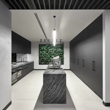 Commericial-Office-ClaytonOffice-The-office-conveys-a-New-York-Loft-feel-by-utilizing-full-height-steel-framed-doors-and-dark-timber-panelled-ceiling